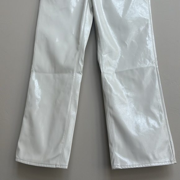 Good American Good Curve Faux Leather Straight Leg Pants NWT - Picture 7 of 16